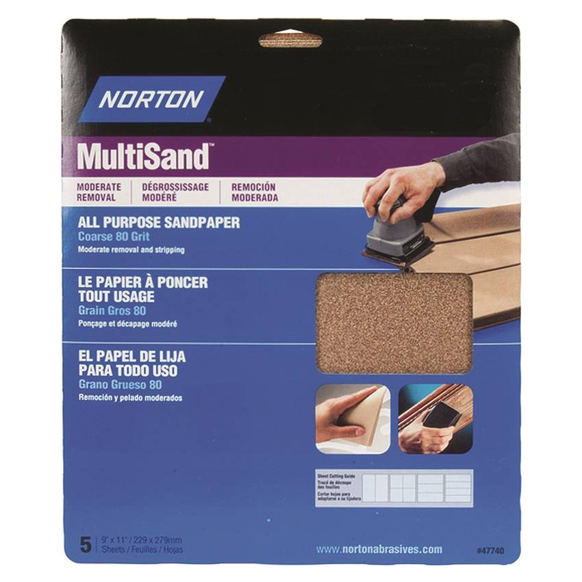 Main 1 - SANDPAPER AL OXIDE 9X11IN P80 - Arlington Coal & Lumber