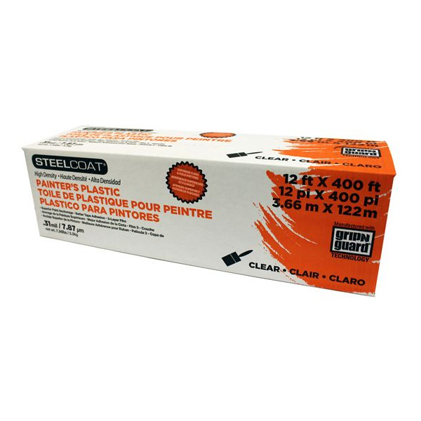 Main 1 - 12' X 400' X .31MIL STEELCOAT PAINTERS POLY (ORANGE) - Arlington Coal & Lumber