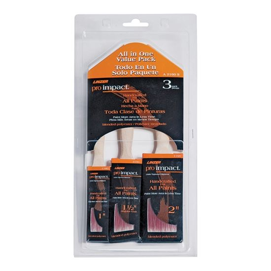 Main 1 - PRO SET 3-PC POLY BLEND PAINT BRUSH SET (1", 1-1/2", 2") A2160S  - Arlington Coal & Lumber