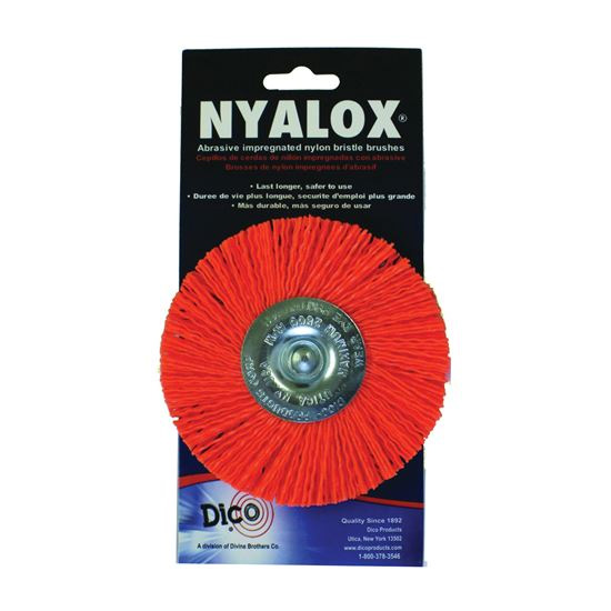Main 1 - NYALOX 4" WHEEL BRUSH ORANGE MEDIUM (541-778-4) - Arlington Coal & Lumber