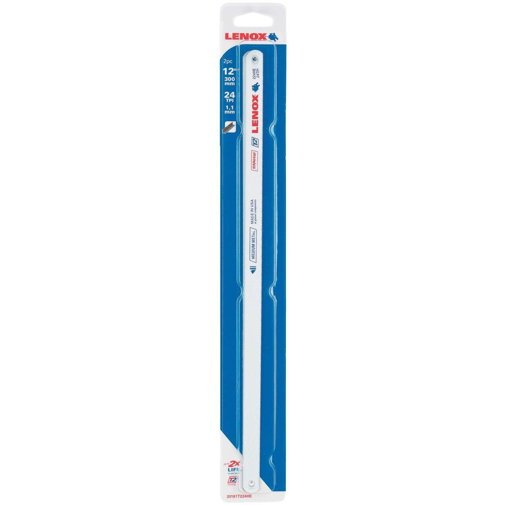 Main 1 - 20161T224HE HACKSAW BL BIMETAL BLADE HACKSAW 12IN X 24TPI 2PK - Arlington Coal & Lumber