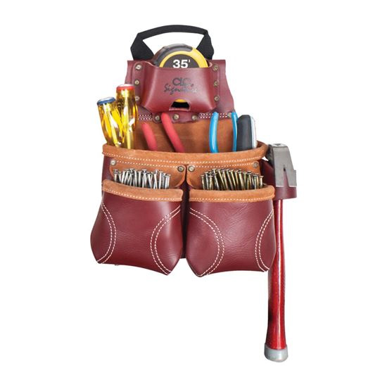Main 1 - CLC 10 POCKET "SIGNATURE ELITE" PRO FRAMER LEATHER NAIL & TOOL BAG  - Arlington Coal & Lumber
