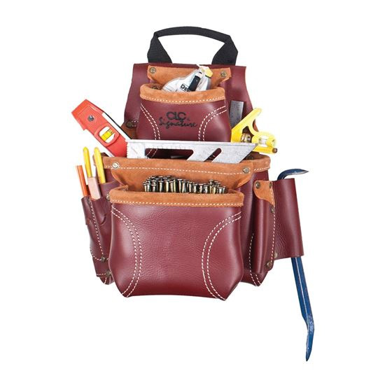 Main 1 - CLC 8 POCKET "SIGNATURE ELITE" PRO FRAMER LEATHER NAIL & TOOL BAG  - Arlington Coal & Lumber