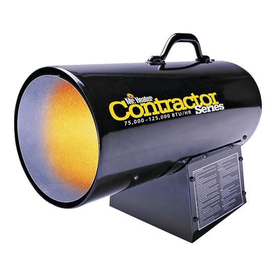 Main 1 - F271390 MR HEATER 75K/125K BTU FORCED AIR PROPANE HEATER LP ** USE WITH 40LB TANK OR BIGGER ** - Arlington Coal & Lumber