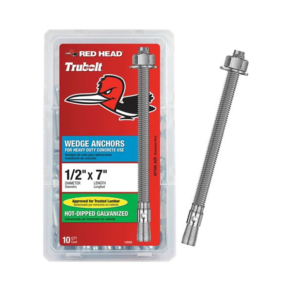 Main 1 - ANCHOR WEDGE HDG 1/2X7IN 10PK - Arlington Coal & Lumber