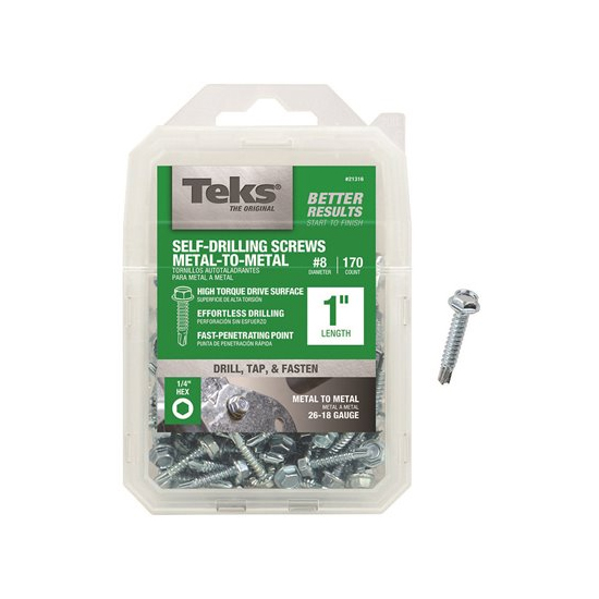 SCRW MTL SELF-TAP HEX 8X1 - Arlington Coal & Lumber