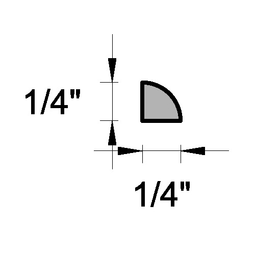 Main 3 - (8057) 1/4" X 1/4" CLEAR PINE QUARTER ROUND MOULDING - Arlington Coal & Lumber