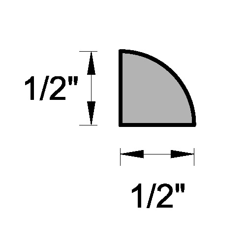 Main 3 - (8063) 1/2" X 1/2" CLEAR PINE QUARTER ROUND MOULDING - Arlington Coal & Lumber