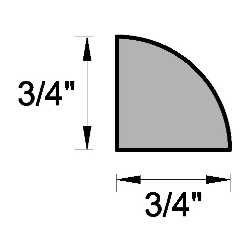 Main 3 - (8065) 3/4" X 3/4" CLEAR PINE QUARTER ROUND MOULDING - Arlington Coal & Lumber