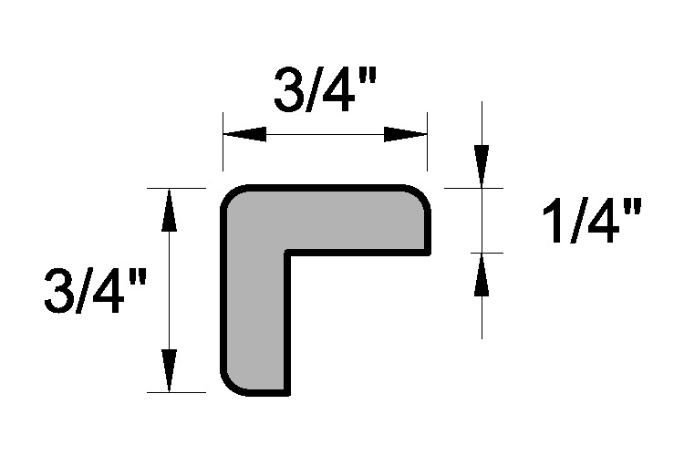 Main 3 - (8240) 3/4" X 3/4 " CLEAR PINE CORNER MOULDING - Arlington Coal & Lumber