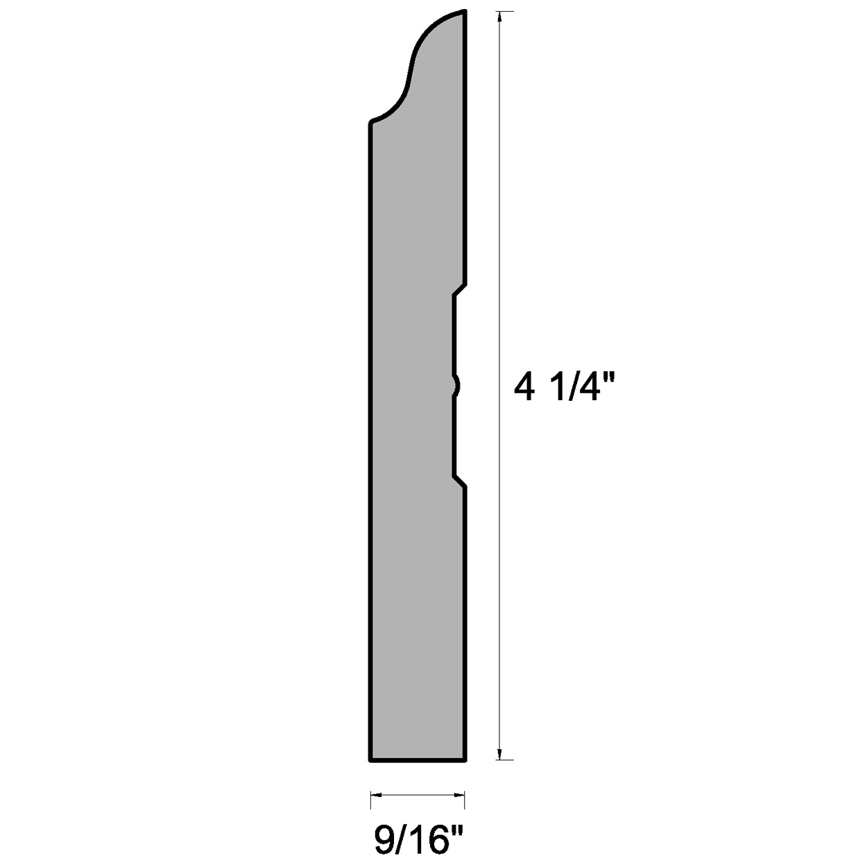 Main 3 - (8385B) 9/16" X 4-1/2" CLEAR PINE COLONIAL BASE MOULDING - Arlington Coal & Lumber