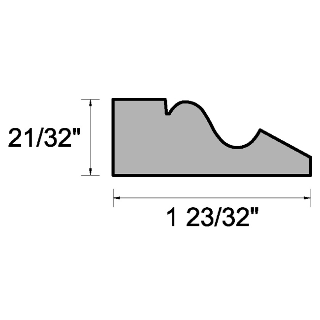 Main 3 - (8465) 11/16" X 1-3/4" CLEAR PINE BAND MOULDING - Arlington Coal & Lumber