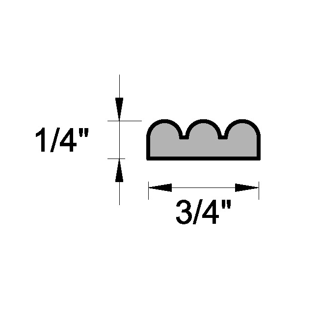 Main 1 - (8611) 1/4" X 3/4" CLEAR PINE SHELF EDGE MOULDING - Arlington Coal & Lumber