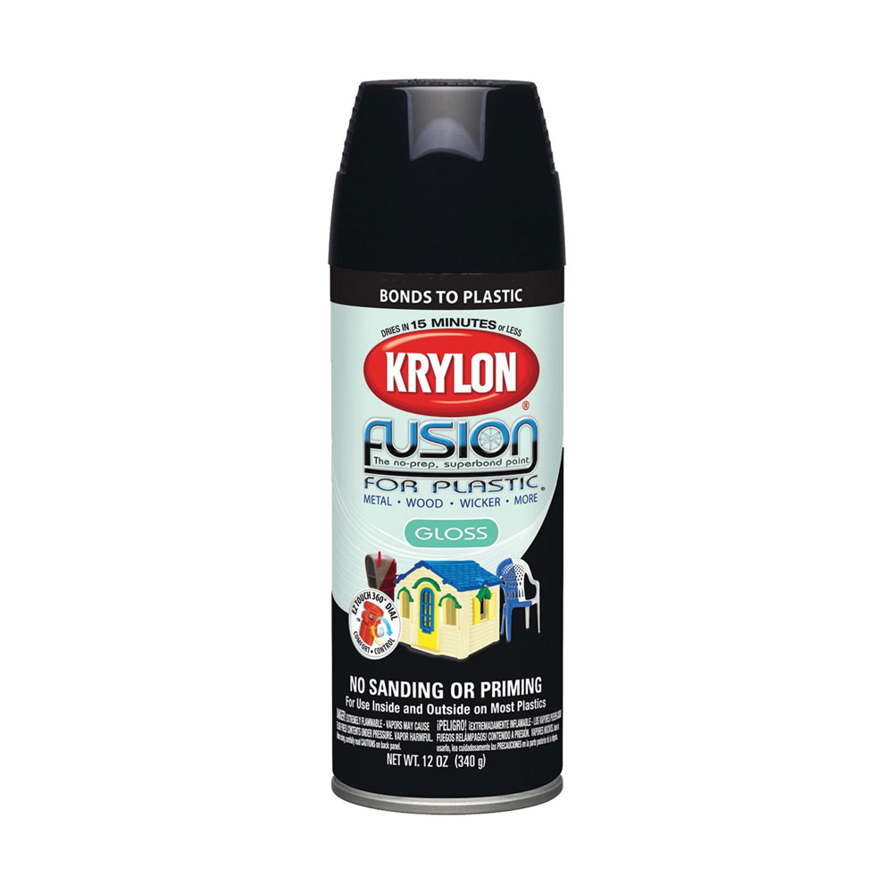 Main 1 - PAINT SPRAY PLSTC GLO BLK 12OZ - Arlington Coal & Lumber
