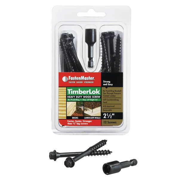 Main 1 - PACK (12) 2-1/2" TIMBERLOK HEAVY DUTY WOOD SCREW - Arlington Coal & Lumber
