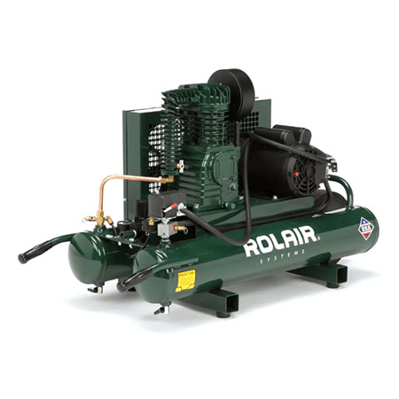 Main 1 - ROLAIR 1.5 HP (9 GALLON) ELECTRIC AIR COMPRESSOR (7.3 CFM @ 90 PSI) MODEL 5715K17 - Arlington Coal & Lumber