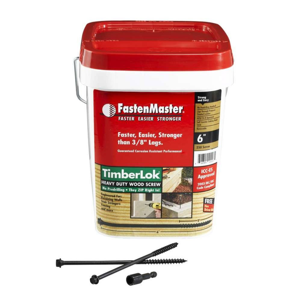 Main 1 - BUCKET (250) 6" TIMBERLOK HEAVY DUTY WOOD SCREW - Arlington Coal & Lumber