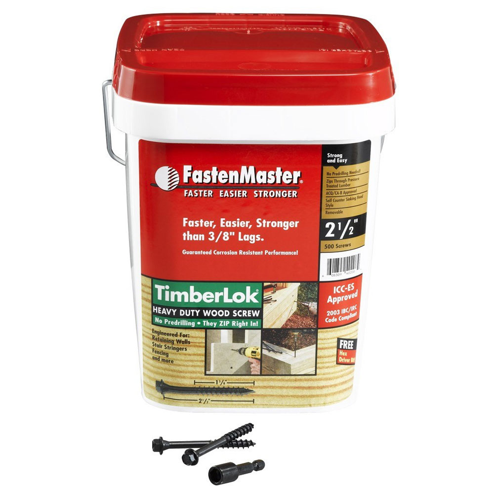Main 1 - BUCKET (500) 2-1/2" TIMBERLOK HEAVY DUTY WOOD SCREW - Arlington Coal & Lumber