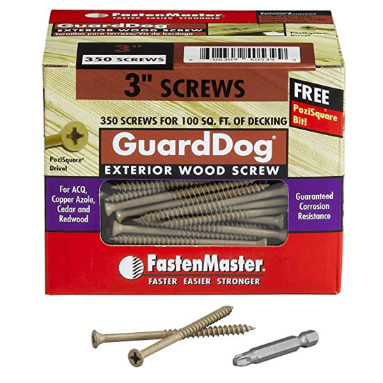 Main 1 - FASTENMASTER GUARD DOG EXTERIOR WOOD SCREWS 2" (350 COUNT) - Arlington Coal & Lumber
