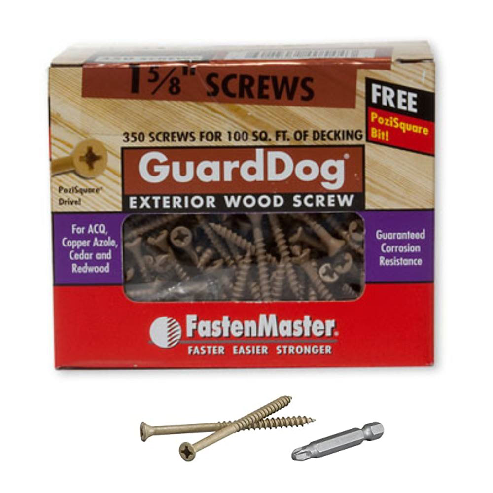 Main 1 - FASTENMASTER GUARD DOG EXTERIOR WOOD SCREWS 1-5/8" (350 COUNT) - Arlington Coal & Lumber