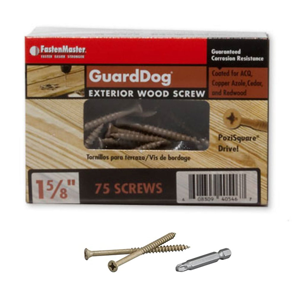 Main 1 - FASTENMASTER GUARD DOG EXTERIOR WOOD SCREWS 1-5/8" (75 COUNT) - Arlington Coal & Lumber