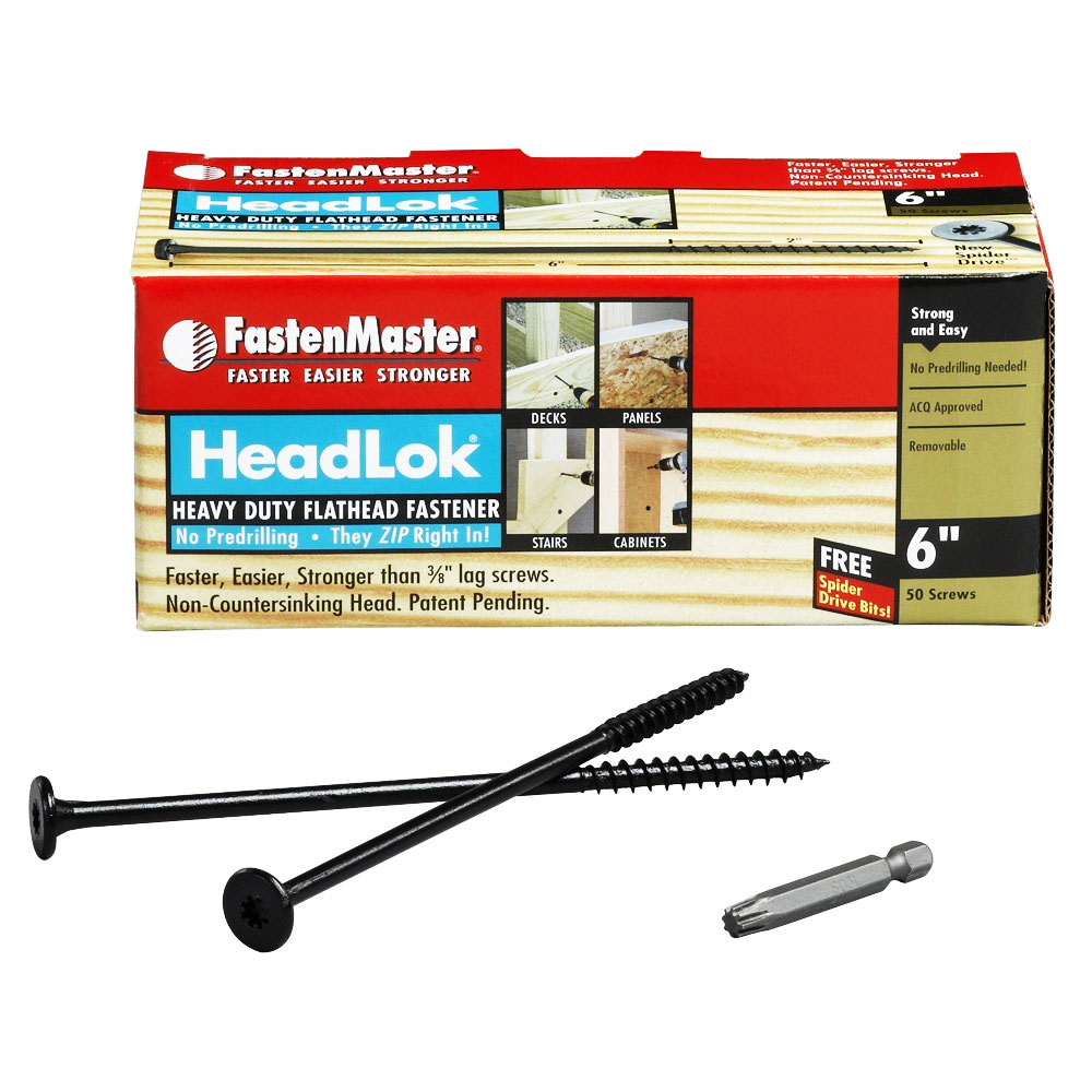 Main 1 - BX (50) 6" HEADLOK HEAVY DUTY FLATHEAD FASTENER - Arlington Coal & Lumber