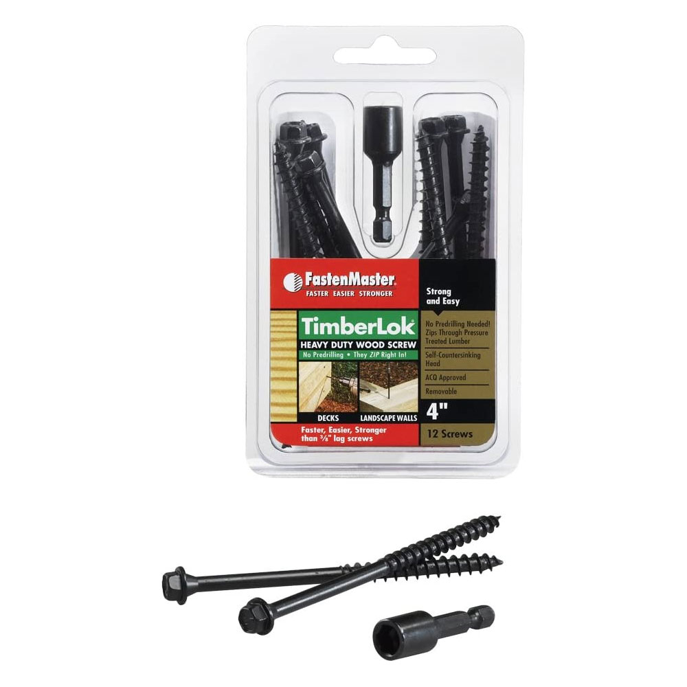 Main 1 - PACK (12) 4" TIMBERLOK HEAVY DUTY WOOD SCREW - Arlington Coal & Lumber