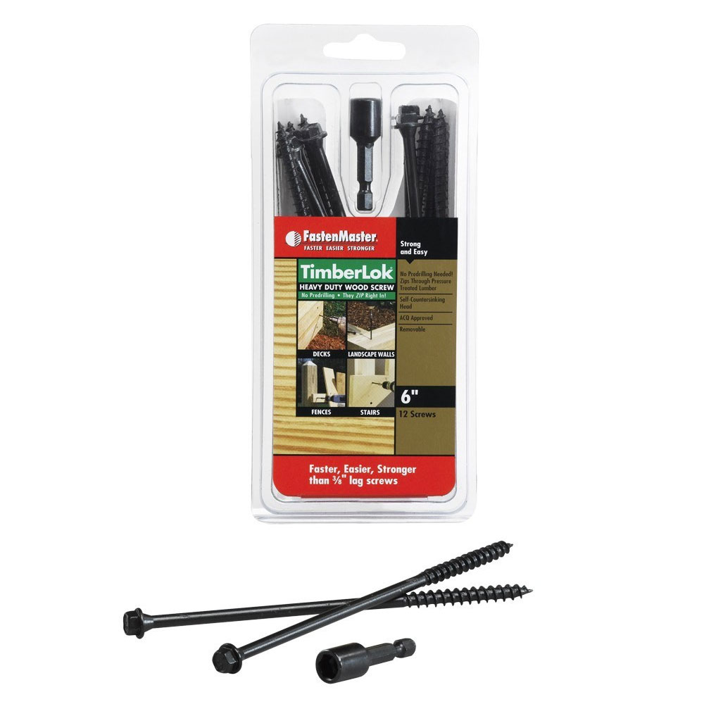 Main 1 - PACK (12) 6" TIMBERLOK HEAVY DUTY WOOD SCREW - Arlington Coal & Lumber