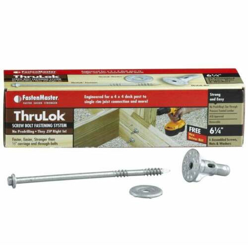 Main 1 - PACK (6) 6-1/4" THRU-LOK SCREW BOLT FASTENING SYSTEM - Arlington Coal & Lumber