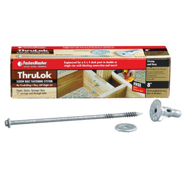 Main 1 - PACK (6) 8" THRU-LOK SCREW BOLT FASTENING SYSTEM - Arlington Coal & Lumber