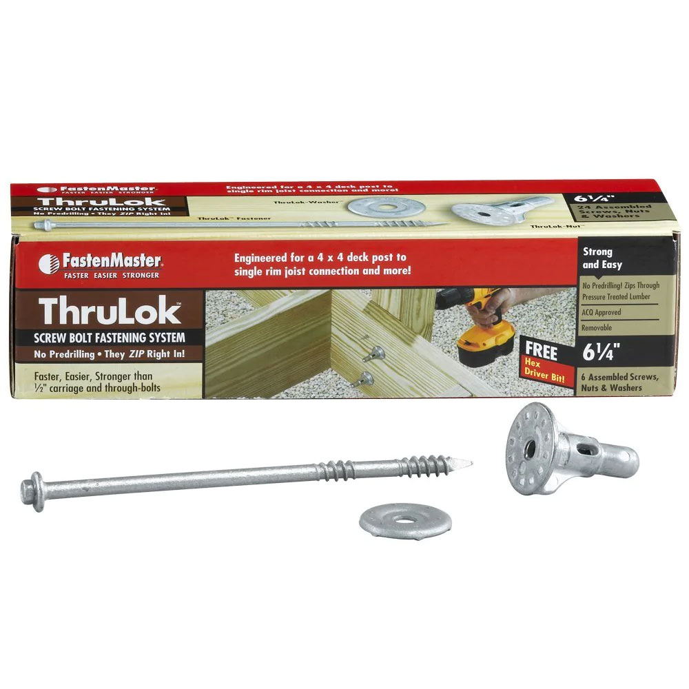 Main 1 - BX (24) 6-1/4 THRU-LOK SCREW BOLT FASTENING SYSTEM  - Arlington Coal & Lumber
