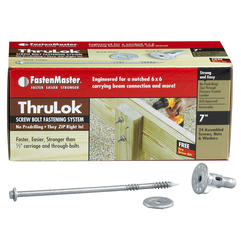 Main 1 - BX (24) 7" THRU-LOK SCREW BOLT FASTENING SYSTEM - Arlington Coal & Lumber