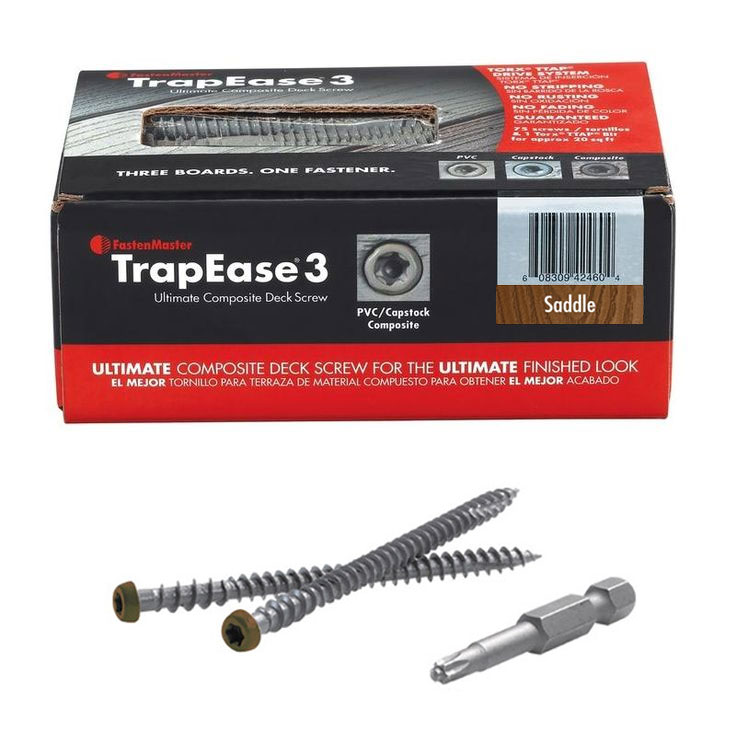 Main 1 - TRAPEASE-3 SADDLE TREX SELECT SCREWS (75 COUNT) #9 X 2-1/2" TORX® TTAP® DRIVE - Arlington Coal & Lumber