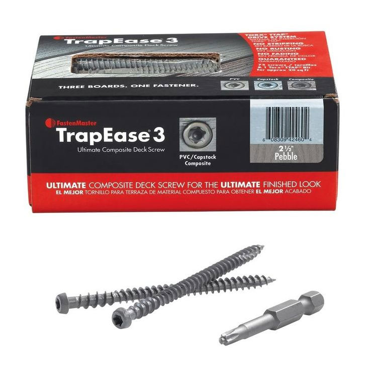 Main 1 - TRAPEASE-3 PEBBLE GRAY TREX SELECT SCREWS (75 COUNT) #9 X 2-1/2" TORX® TTAP® DRIVE - Arlington Coal & Lumber