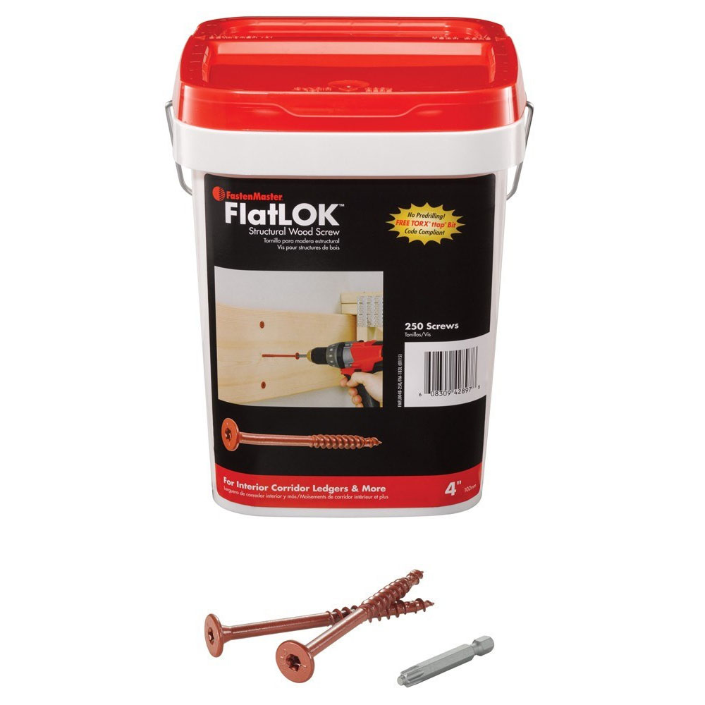 Main 1 - BUCKET (250) 4" FLATLOK ENGINEERED WOOD FASTENER - Arlington Coal & Lumber