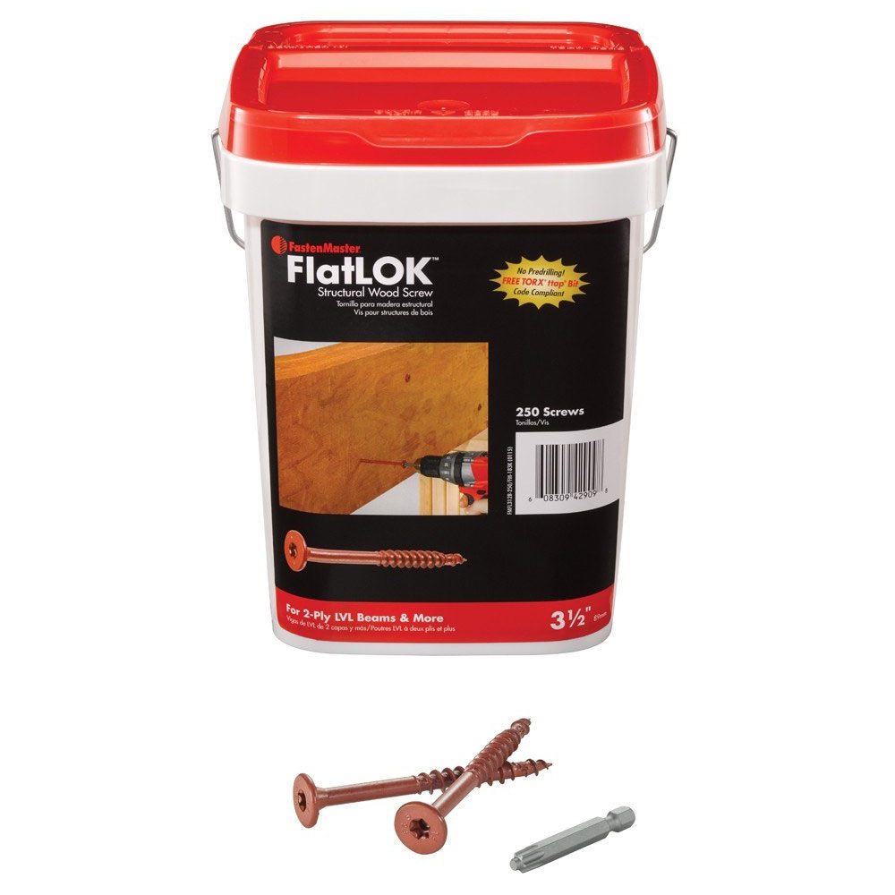 Main 1 - BUCKET (250) 3-1/2" FLATLOK ENGINEERED WOOD FASTENER - Arlington Coal & Lumber