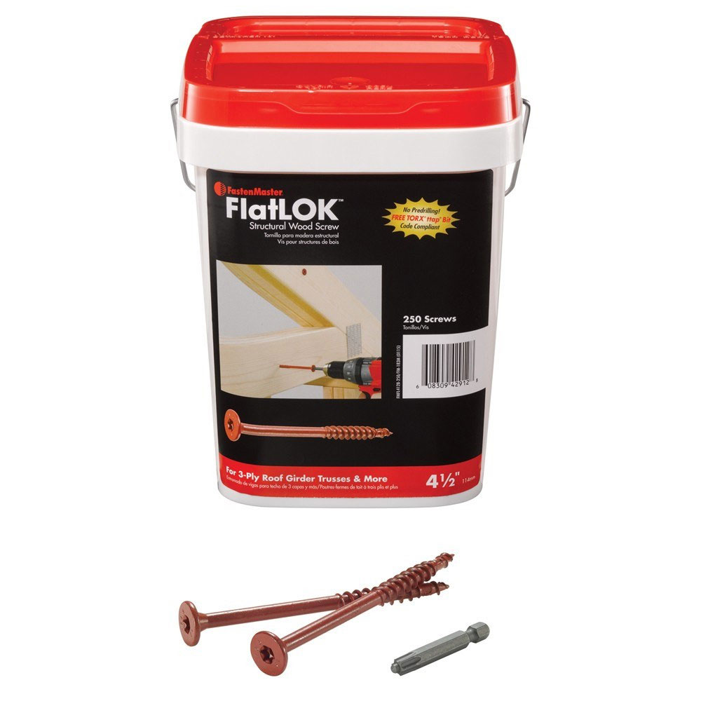 Main 1 - BUCKET (250) 4-1/2" FLATLOK ENGINEERED WOOD FASTENER - Arlington Coal & Lumber