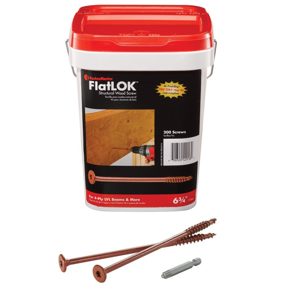 Main 1 - BUCKET (200) 6-3/4" FLATLOK ENGINEERED WOOD FASTENER - Arlington Coal & Lumber