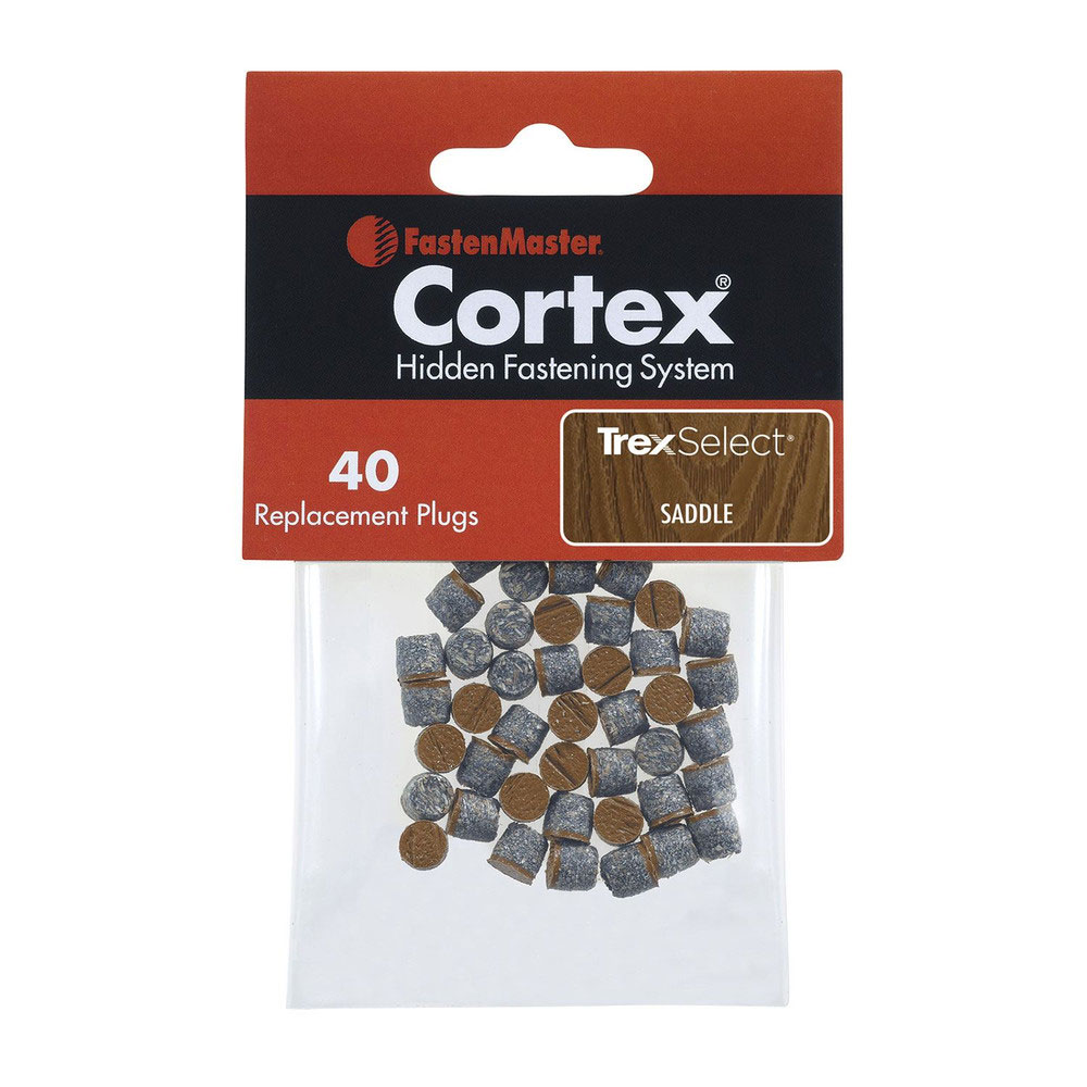 Main 1 - 40 PC BAG CORTEX TREX SADDLE DECK REPLACEMENT PLUGS (40 PER BAG) ** TREX SELECT ** - Arlington Coal & Lumber