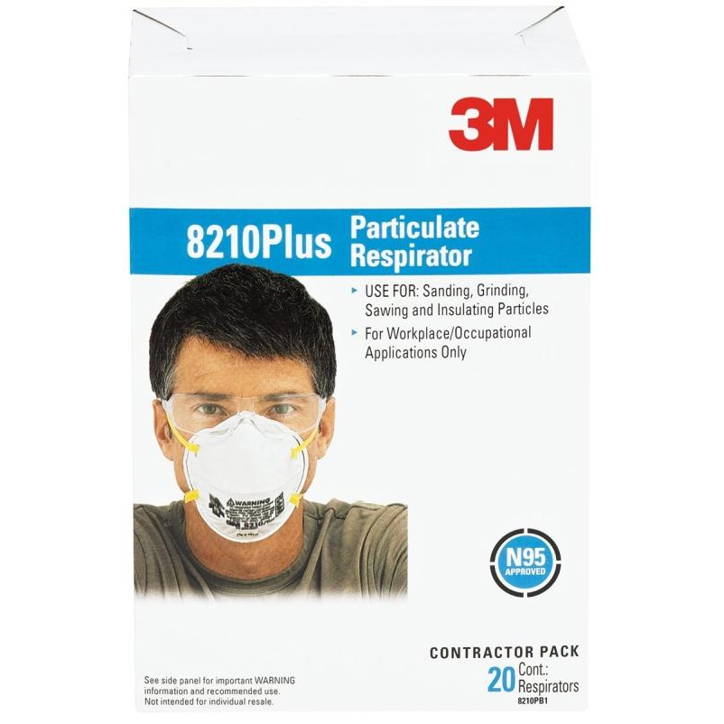 Main 1 - 3M TEKK 8210PB1-A/8210+ RESPIRATOR DUST/SANDING N95 - Arlington Coal & Lumber