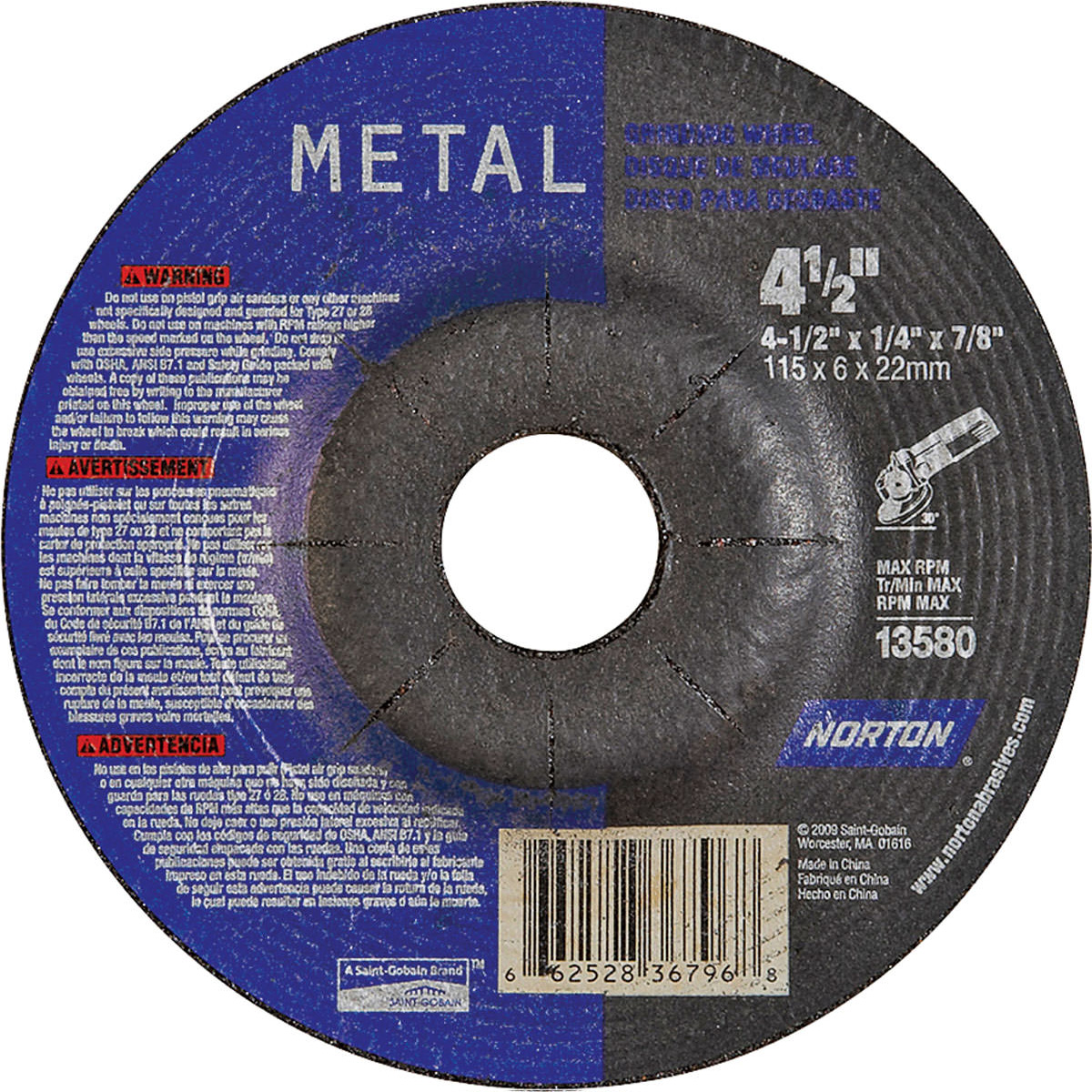 Main 1 - 43608/36796 METAL GRIND WHEEL - Arlington Coal & Lumber