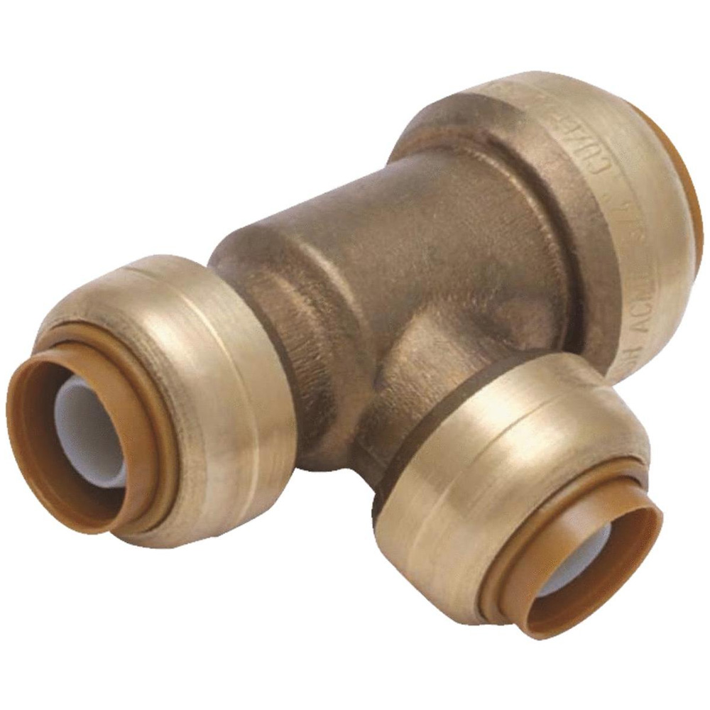 Main 1 - SHARKBITE TUBE TEE 3/4 X 3/4 RUN PUSH-FIT RUN CONNECTION 1/2 IN BRANCH PUSH-FIT BRANCH CONNECTION (U412LFA) - Arlington Coal & Lumber