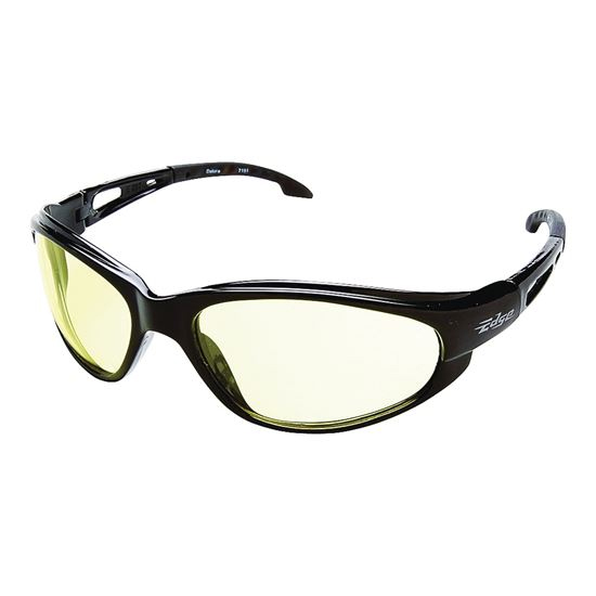 Main 1 - (SW112) DAKURA BLACK W/CLEAR LENS EDGE SAFETY GLASSES  - Arlington Coal & Lumber