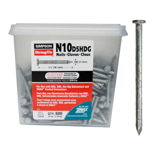 Main 1 - SIMPSON 1-1/2" (.148) 10D H/D GALV JOIST HNGR NAILS  600-PCS (N10D5HDG-R) - Arlington Coal & Lumber