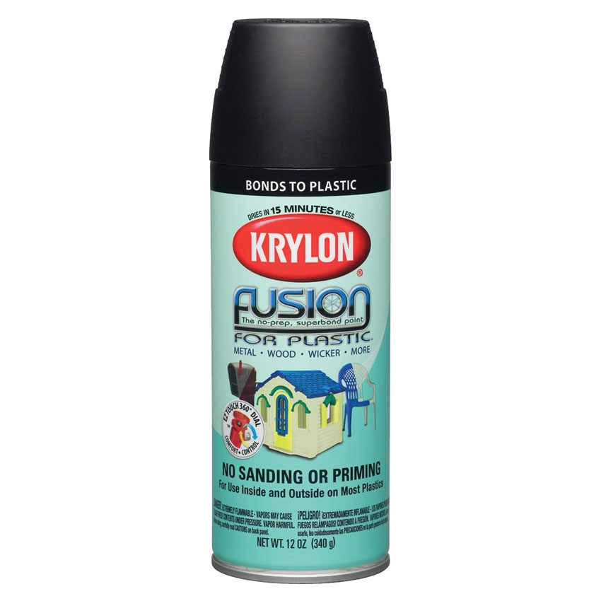 Main 1 - PAINT SPRAY PLSTC SAT BLK 12OZ - Arlington Coal & Lumber