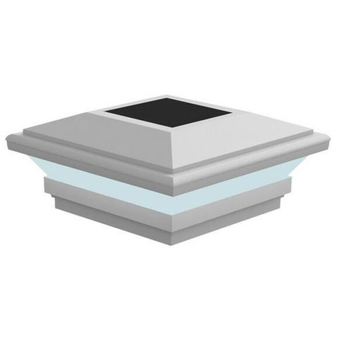 Main 1 - RDI ENDURANCE 4" X 4" CONTEMPORARY SOLAR VINYL POST CAP WHITE (73019234) - Arlington Coal & Lumber