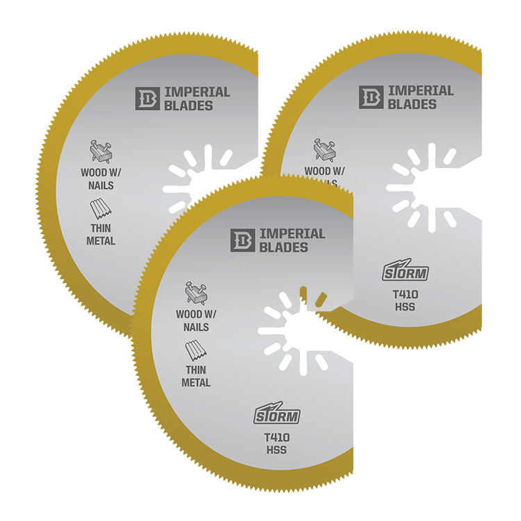 Main 1 - IBOAT410-3 IMPERIAL BLADE 3-1/8" SEGMENT HSS TITANIUM 3-PK - Arlington Coal & Lumber