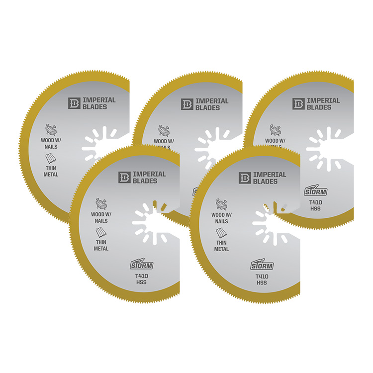 Main 1 - IBOAT410-5 IMPERIAL BLADE 3-1/8" SEGMENT HSS TITANIUM 5-PK - Arlington Coal & Lumber