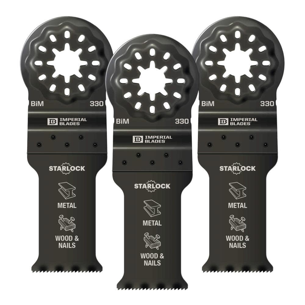 Main 1 - IBSL330-3 IMPERIAL BLADE 1-3/8 METAL/WOOD 3PK STARLOCK - Arlington Coal & Lumber