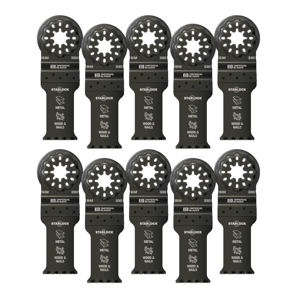 Main 1 - IBSL330-10 IMPERIAL BLADE 1-3/8 METAL/WOOD 10PK STARLOCK - Arlington Coal & Lumber